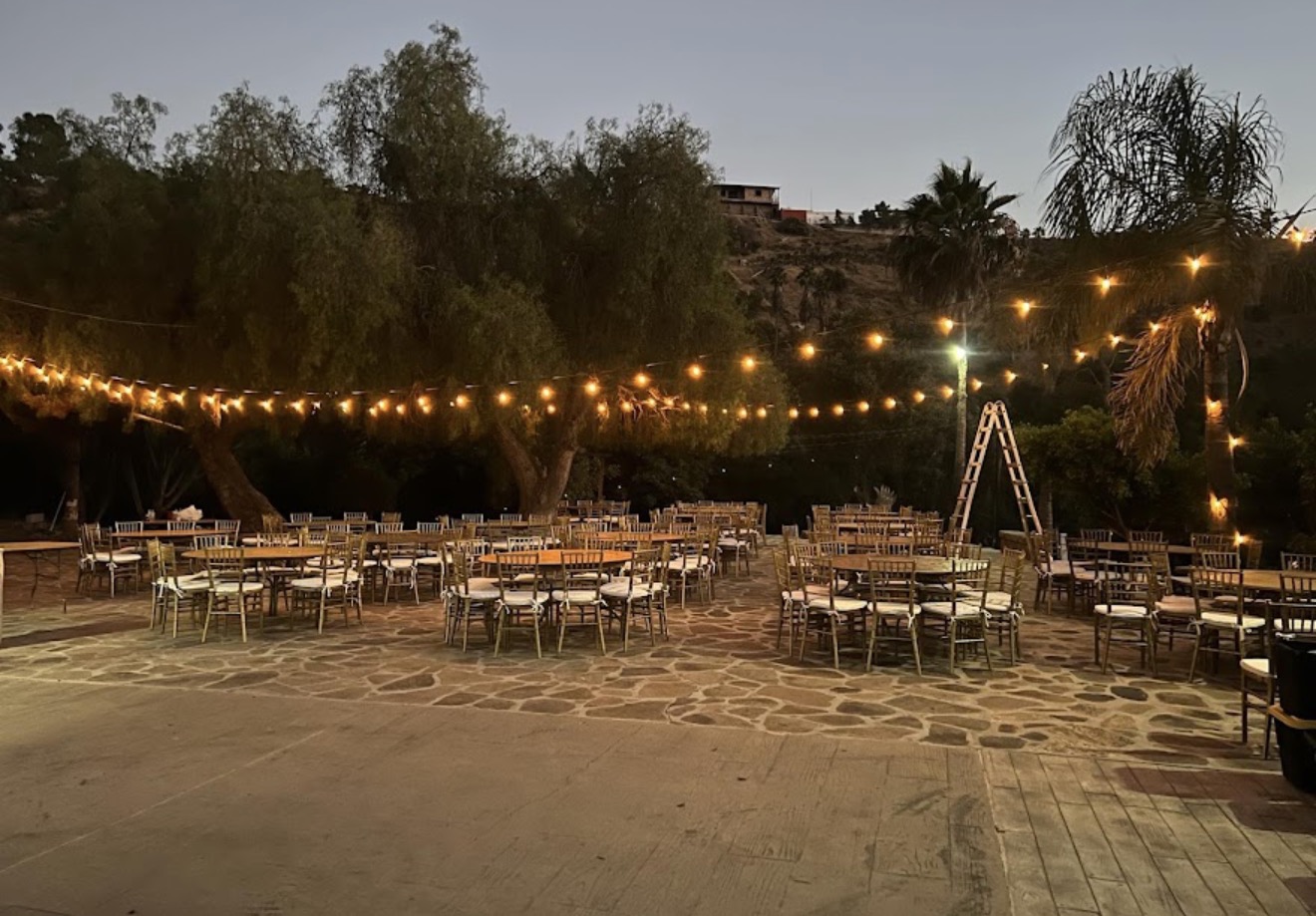 Terraza iluminada